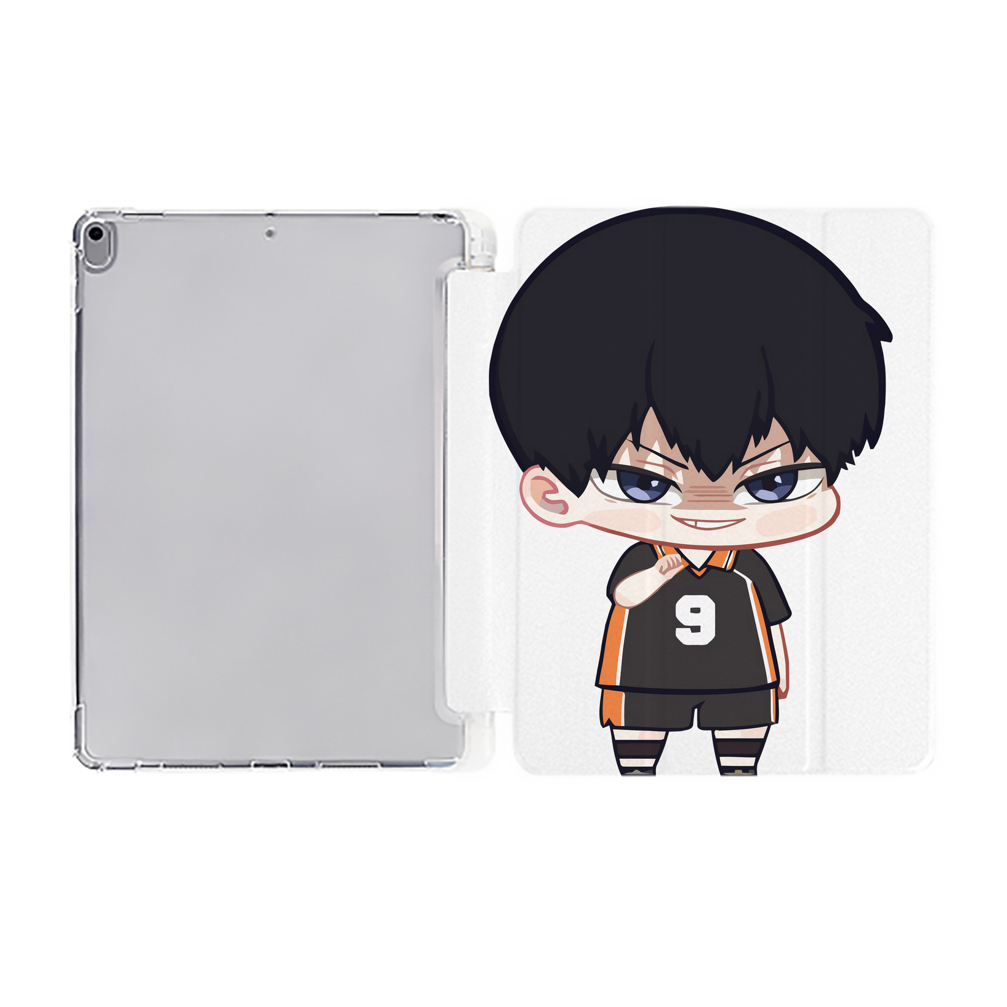 （画像用） ハイキュー!! Haikyu!! IPad ケース ペン収納付き 三つ折りスタンド PUレザー×シリコン 対応機種9.5/10.5/10.9インチ